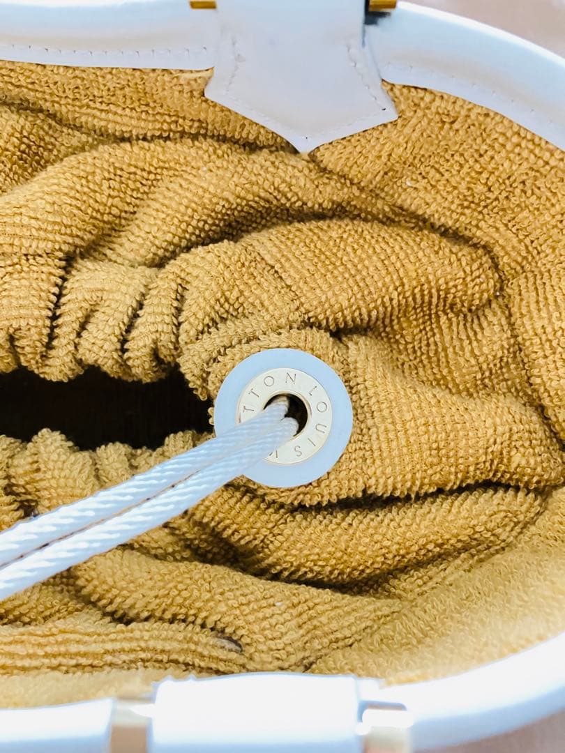 ルイヴィトン イエロー トートバッグ ドローストリング