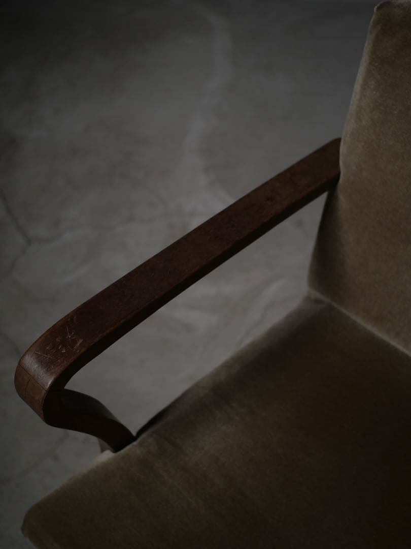 張替え済　ソファ　1人掛けソファ　椅子　古家具　アンティーク昭和レトロ　大正浪漫