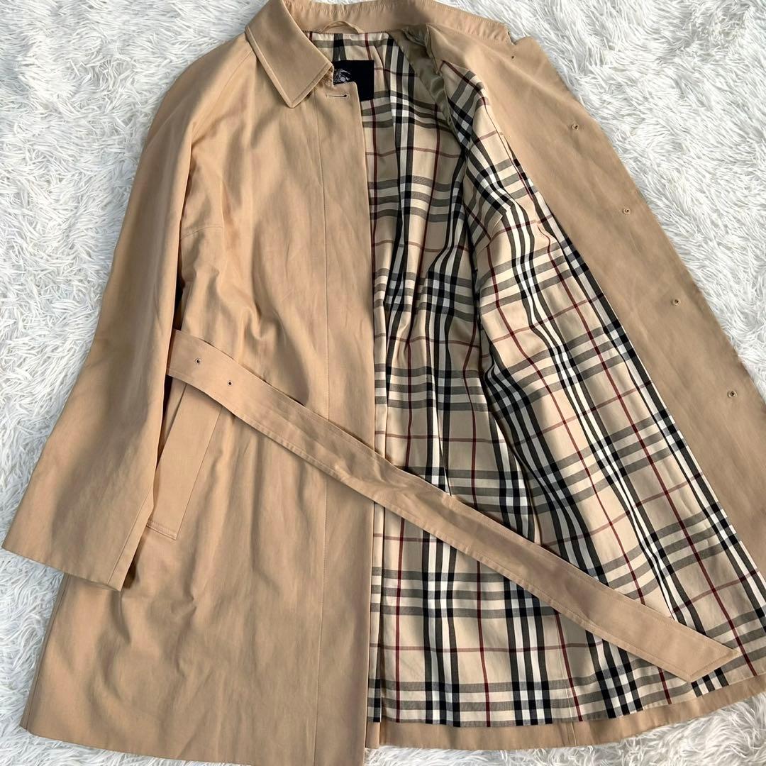 【希少46サイズ】バーバリーロンドン　ベルト付き　ステンカラーコート　ベージュ