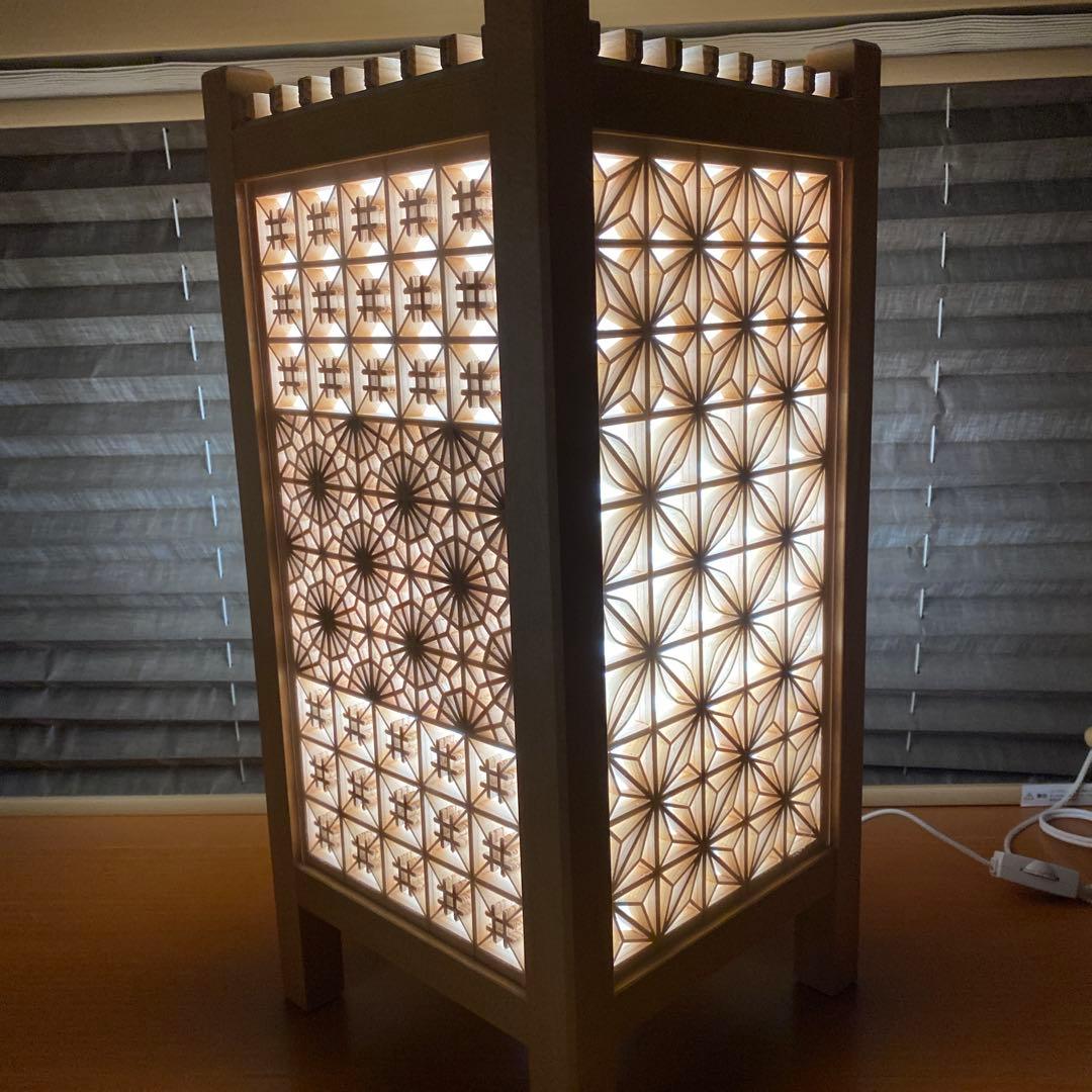 ⑨組子細工　行燈　間接照明