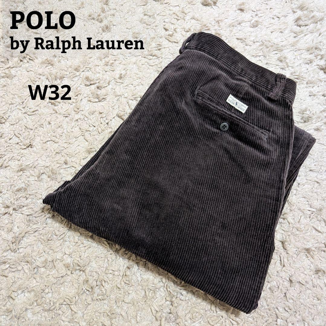 90s ラルフローレン ANDREW 太畝 コーデュロイパンツ W32