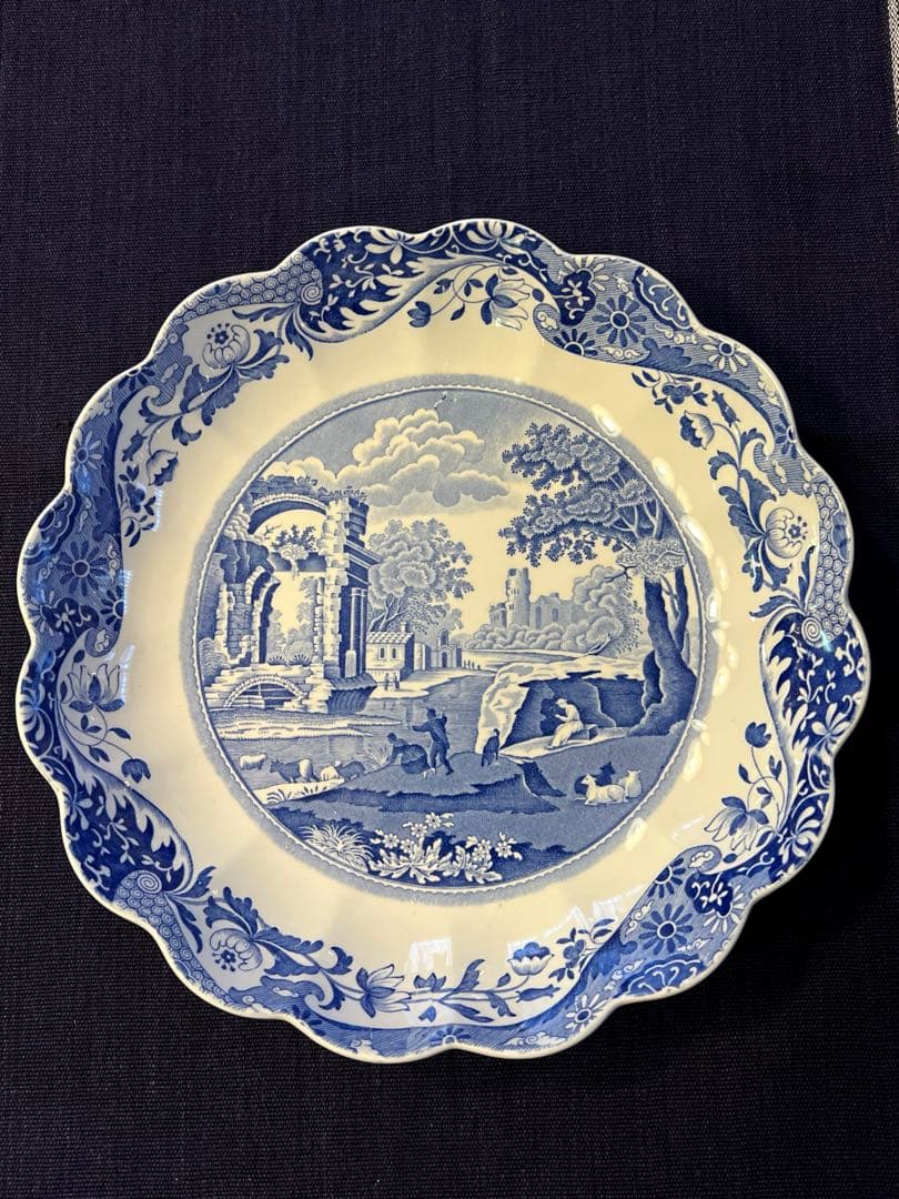 【新品】スポード　ブルーイタリアン　大皿　盛り皿