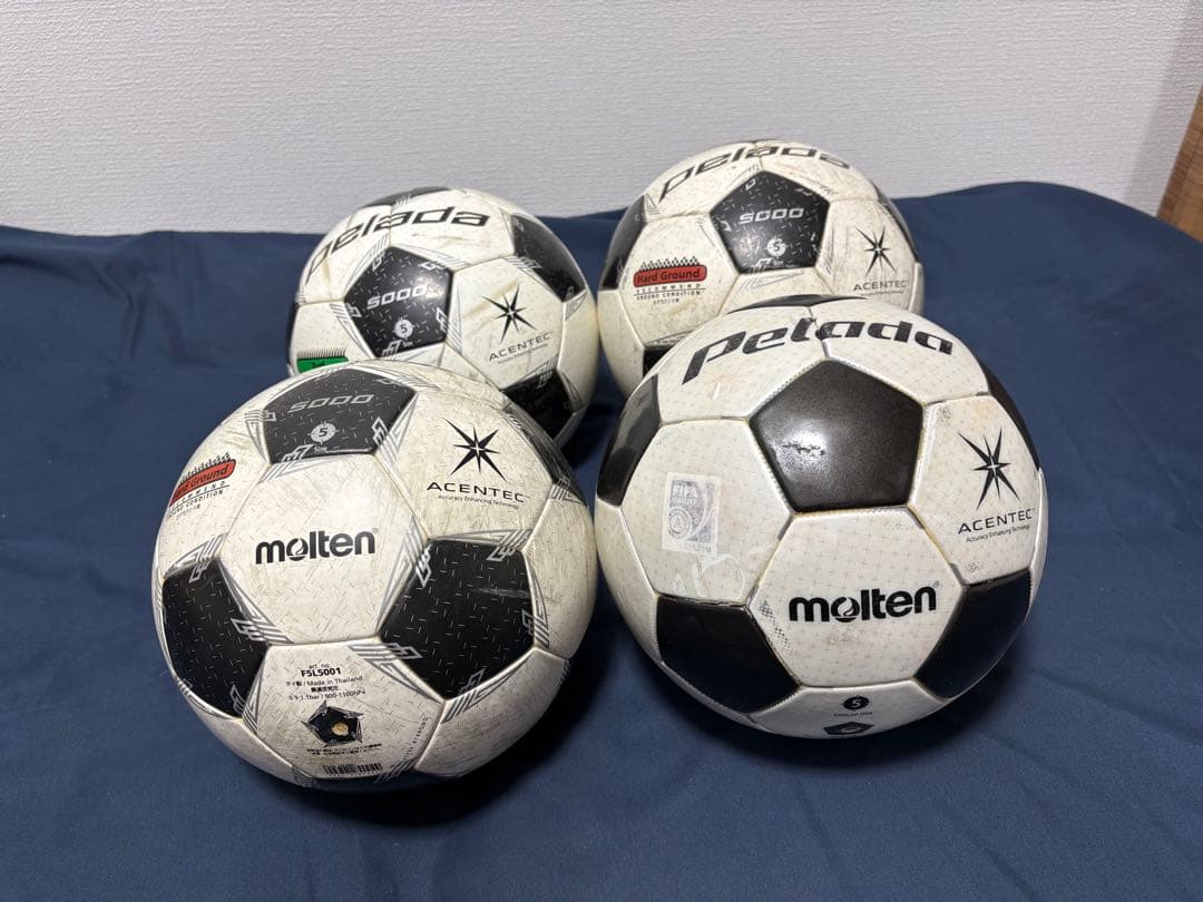 モルテンサッカーボール5号球4個セット