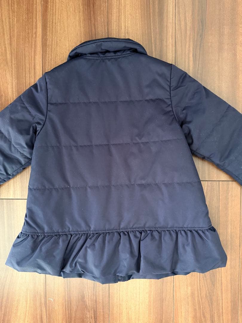 ファミリア　ネイビー フリル付きコート