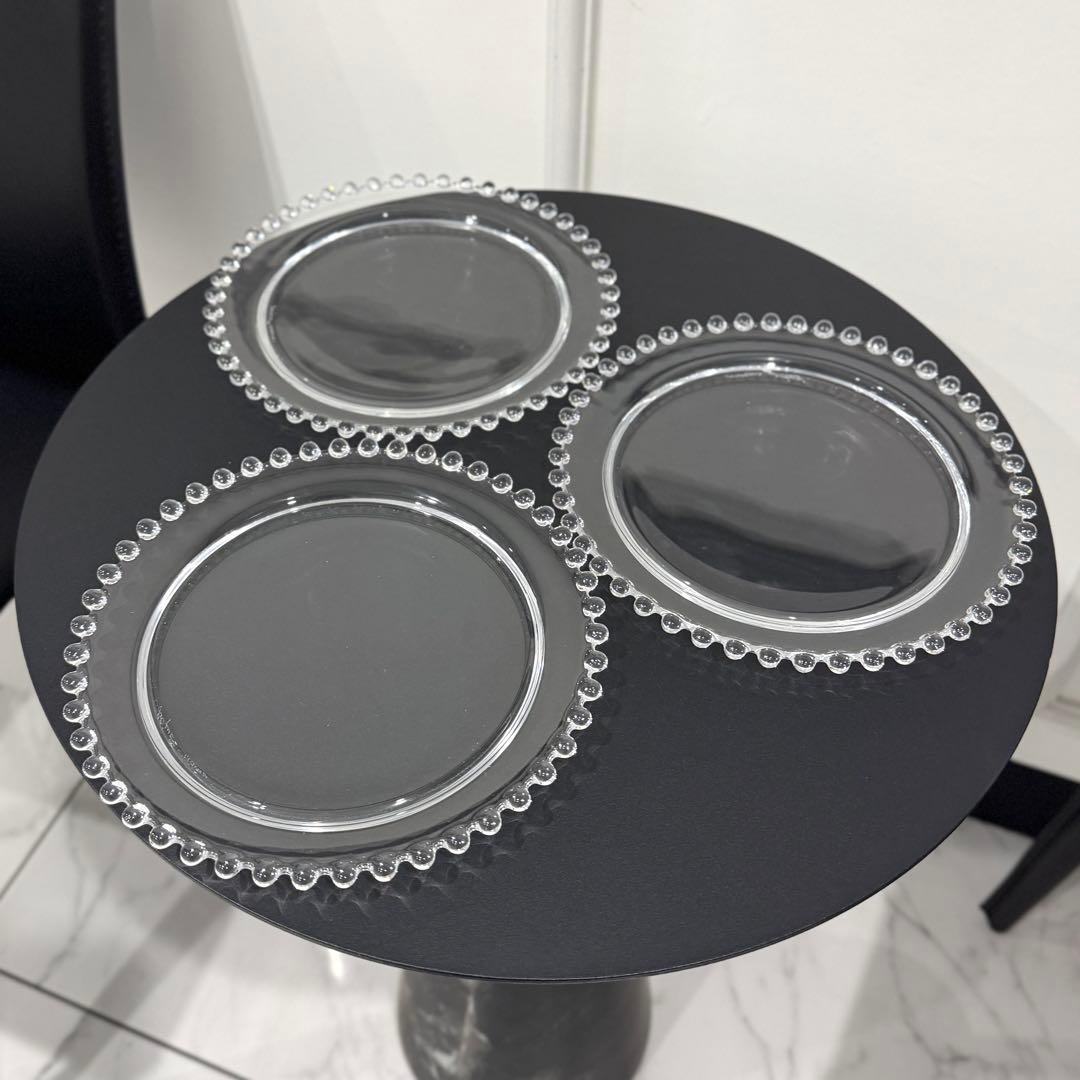 ★LALIQUE★　ラリック　ANDLAU　ガラスプレート　皿　3枚セット