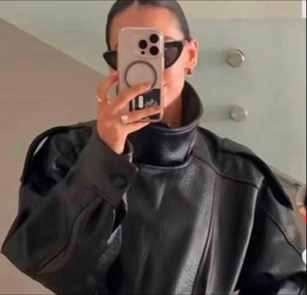 最終！限定出品！新品未使用タグ付き⭐︎ZARA ザラ⭐︎フェイクレザージャケット⭐︎M