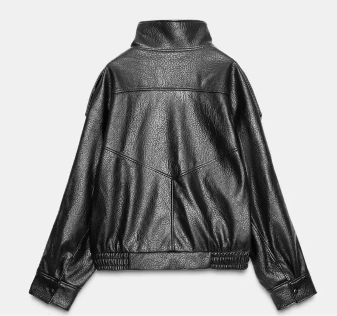 最終！限定出品！新品未使用タグ付き⭐︎ZARA ザラ⭐︎フェイクレザージャケット⭐︎M