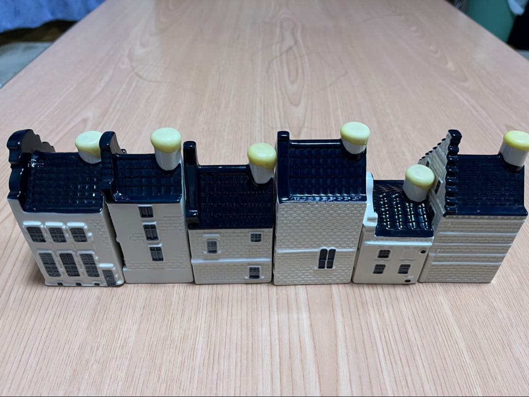 KLM BOLS デルフトブルーハウス6個セット