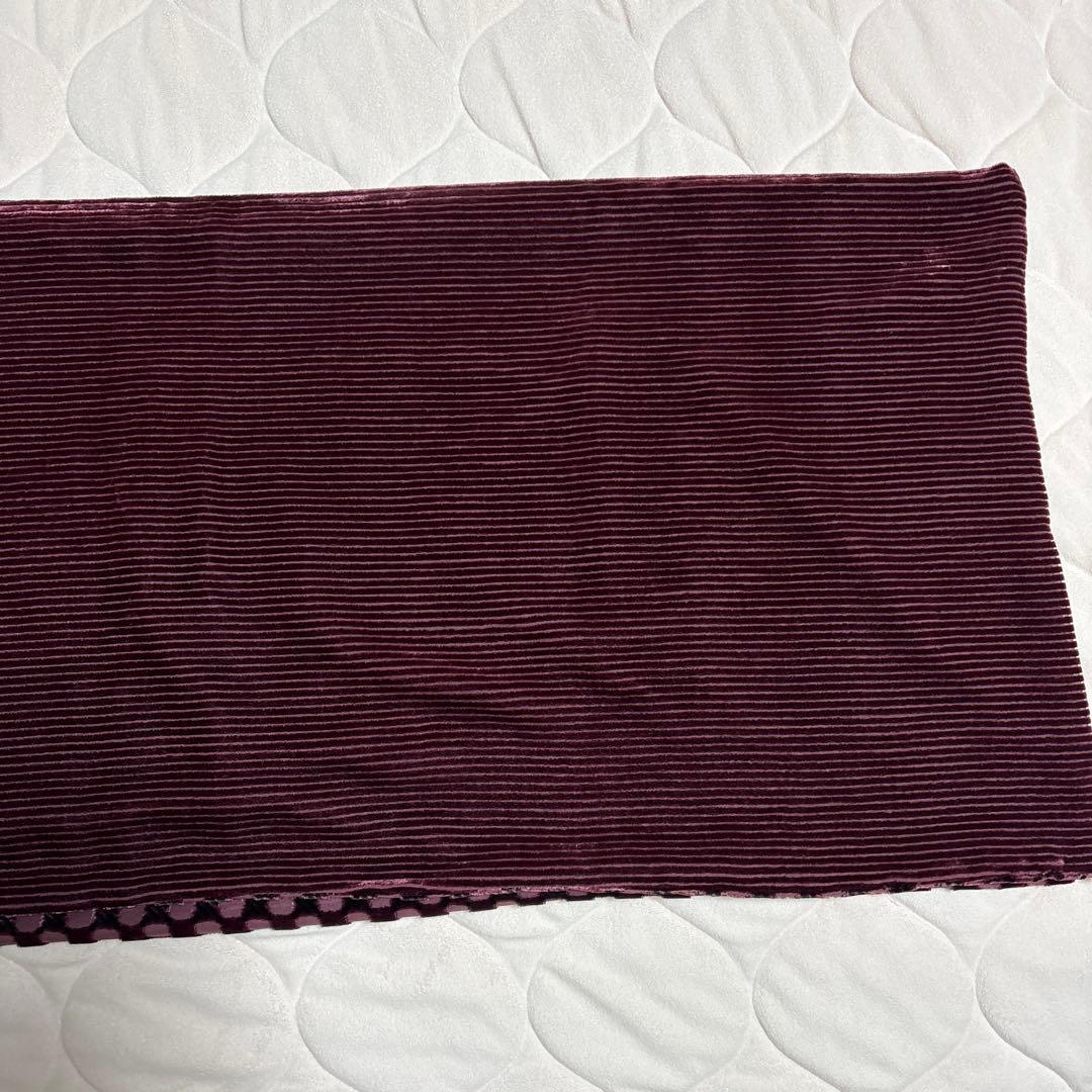 ジョルジオアルマーニ男女兼用ワインレッド 柄 マフラー