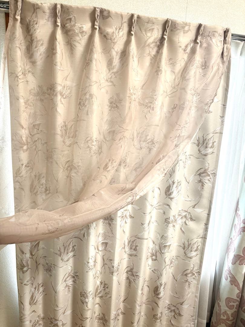 Francfranc 遮光リリアカーテン 2個セット