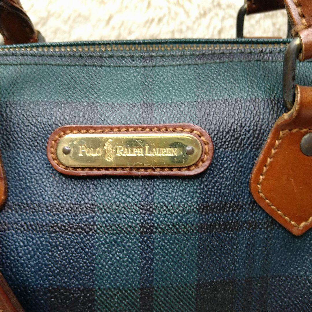【美品✨】ポロ　ラルフローレン　ミニ　ボストンバッグ　ハンドバッグ　PVC