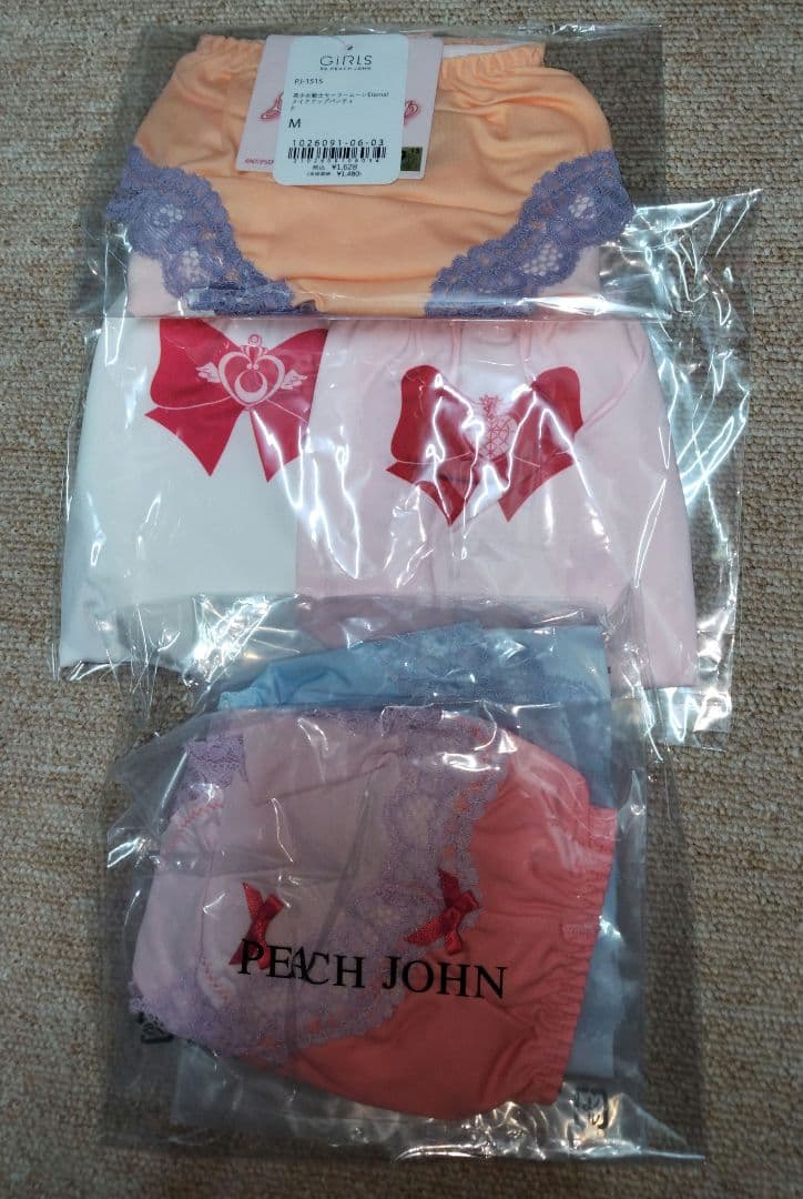 PEACH JOHN ショーツ 5点セット M　セーラームーン　希少品