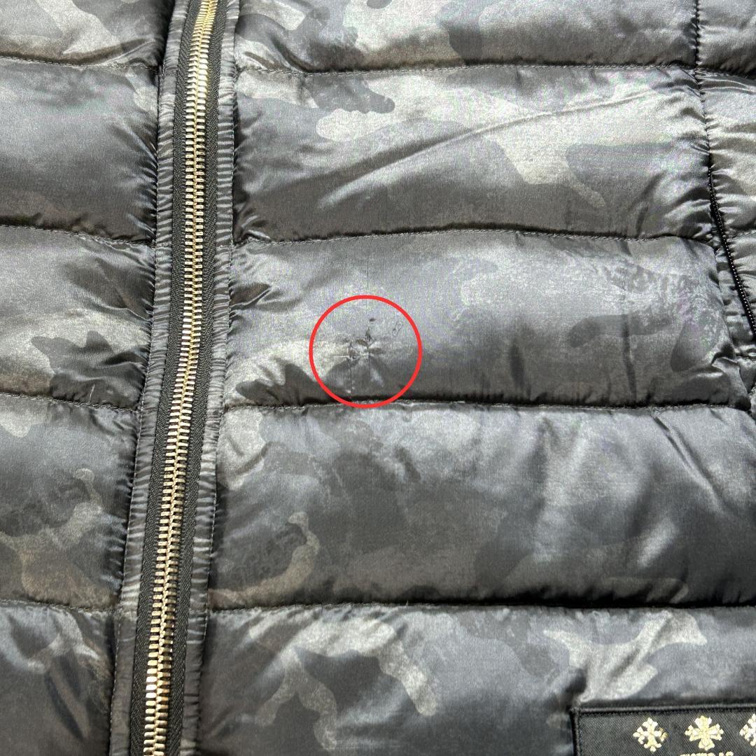 美品✨タトラス ダウンベスト リバーシブル カモフラ柄 ブラック M 軽量