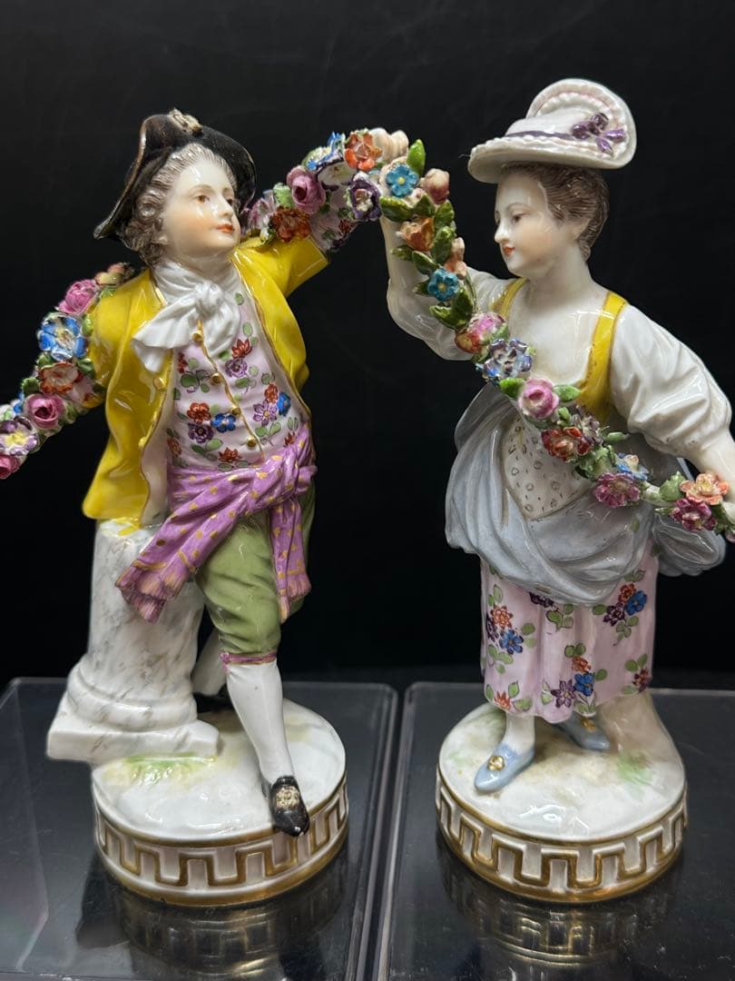 マイセン　ガーデナーの恋人たち　高さ17cm トエカ　東ゆ7-0317⭐︎2F