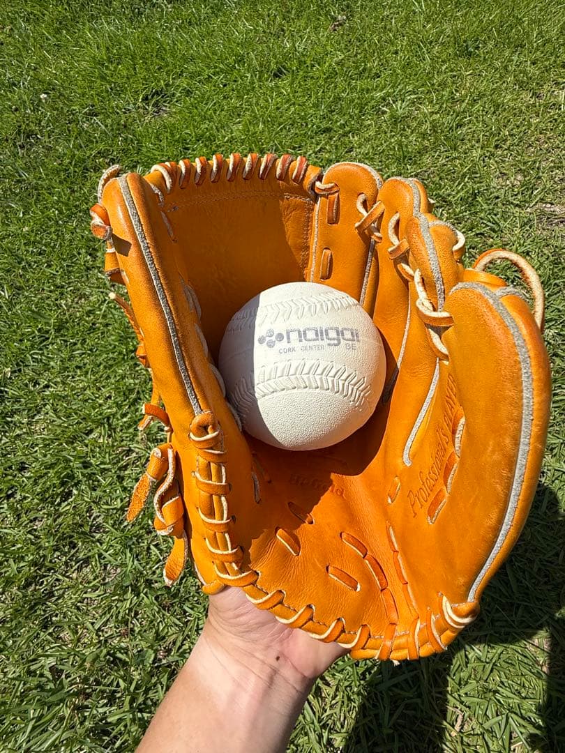 ゆず　ハイゴールド　心極　右投げ　軟式用グローブ