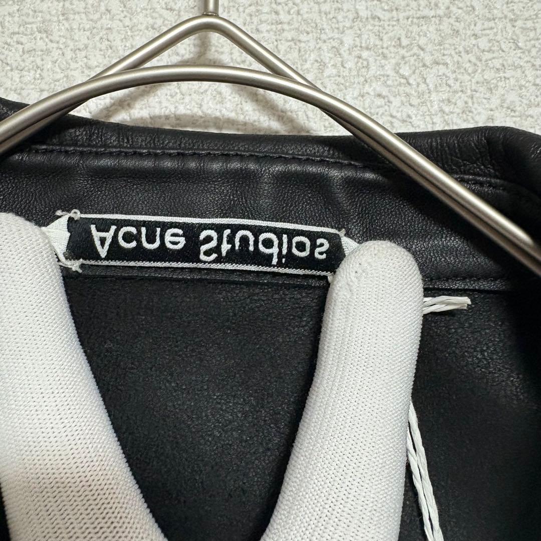 M*i様 Acne Studios レディース 本革レザージャケット 黒 ショー