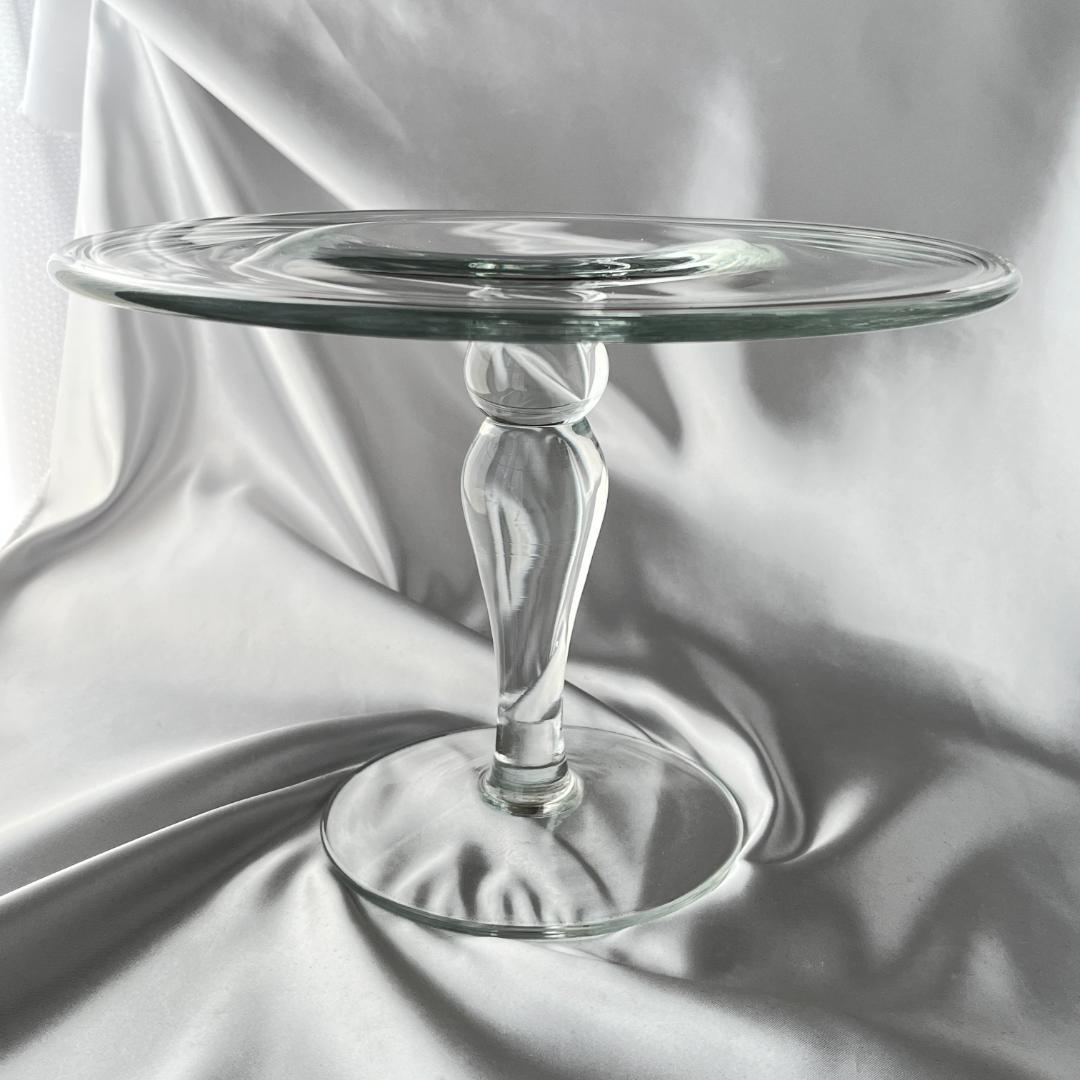 【英国】 クリスタルのケーキスタンド / オブジェスタンド【ガラス】