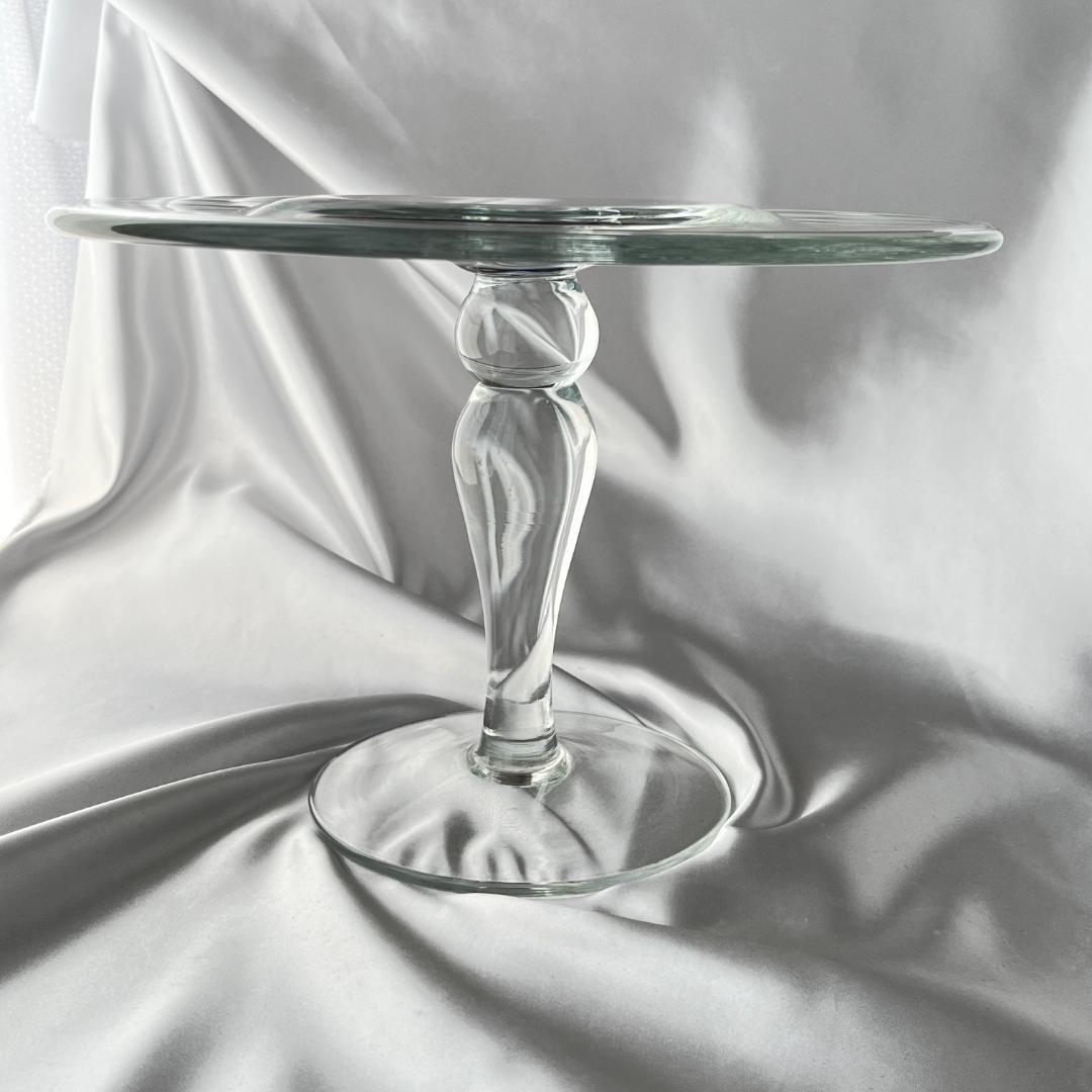 【英国】 クリスタルのケーキスタンド / オブジェスタンド【ガラス】