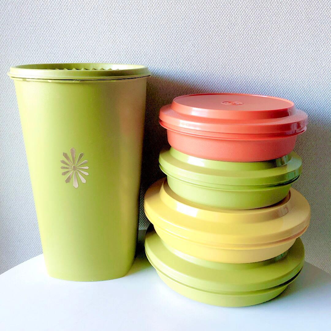 タッパーウェア☆Tupperware★昭和レトロ★ヴィンテージ★5個セット