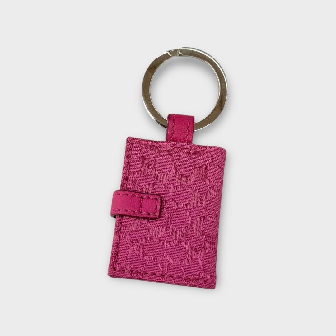 COACH 手帳型 ピンク シグネチャー キーホルダー ソーホー