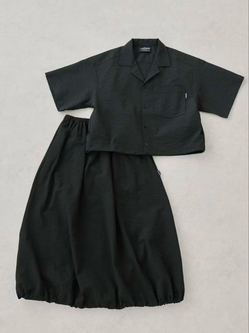 シアサッカーシャツ＆バルーンスカート　セットアップ　　　北欧、暮らしの道具店