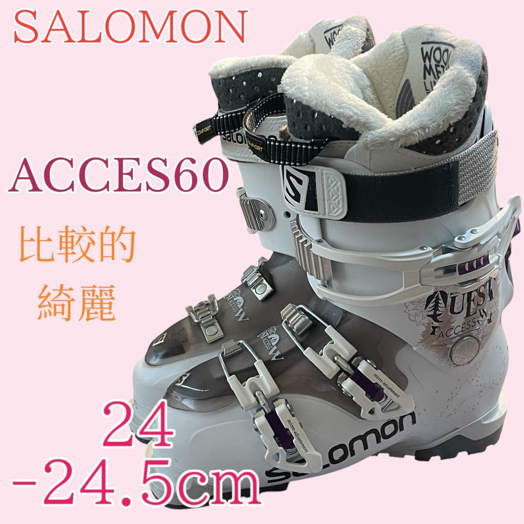レディース　ACCES60 サロモン/スキーブーツ/24-24.5cm/白