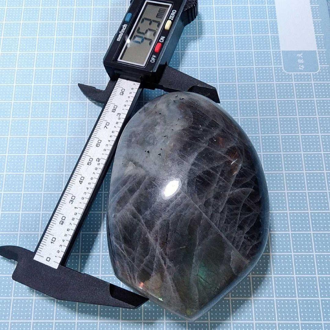 ②ラブラドライト レインボーシラー 置物 台座付 ブルーシラー ムーンストーン