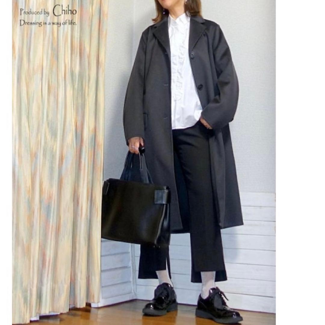 新品✨ユニクロ +J カシミヤブレンドチェスターコート ダークグレー S〜M相当