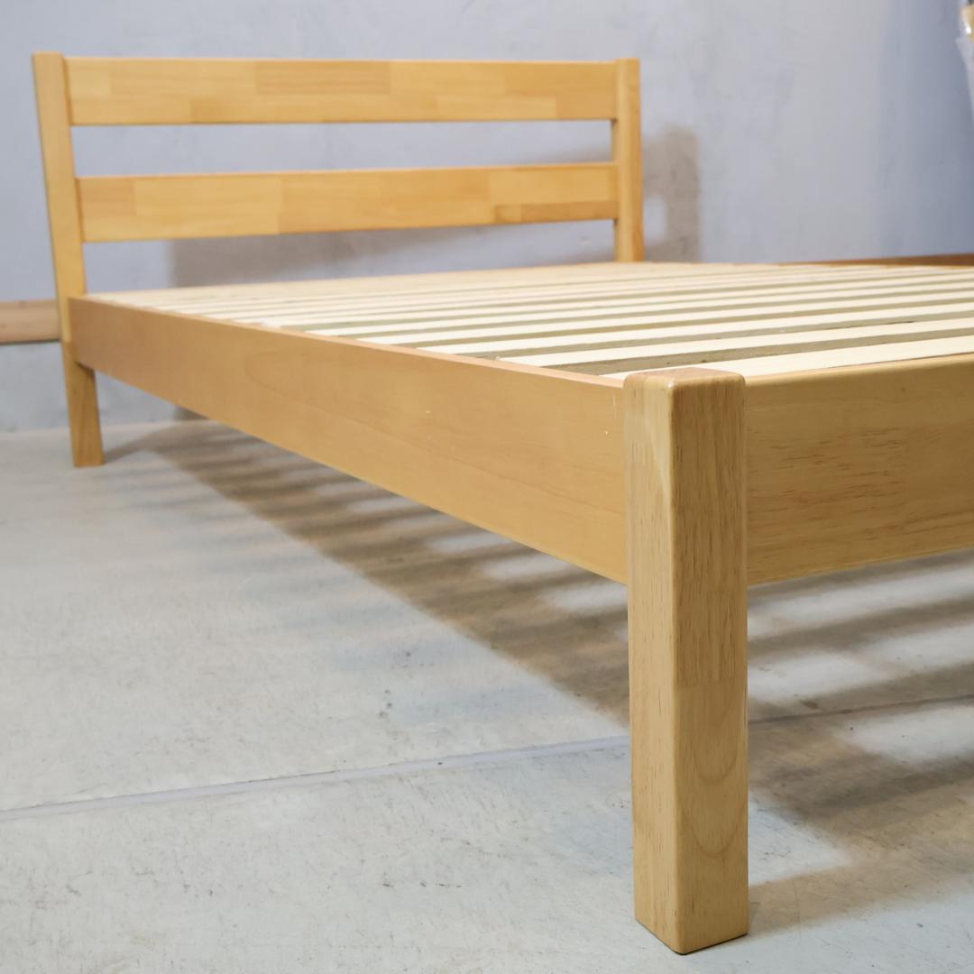 無印良品 MUJI 木製ベッド セミダブルベッドフレーム ラバーウッド材 ベッド