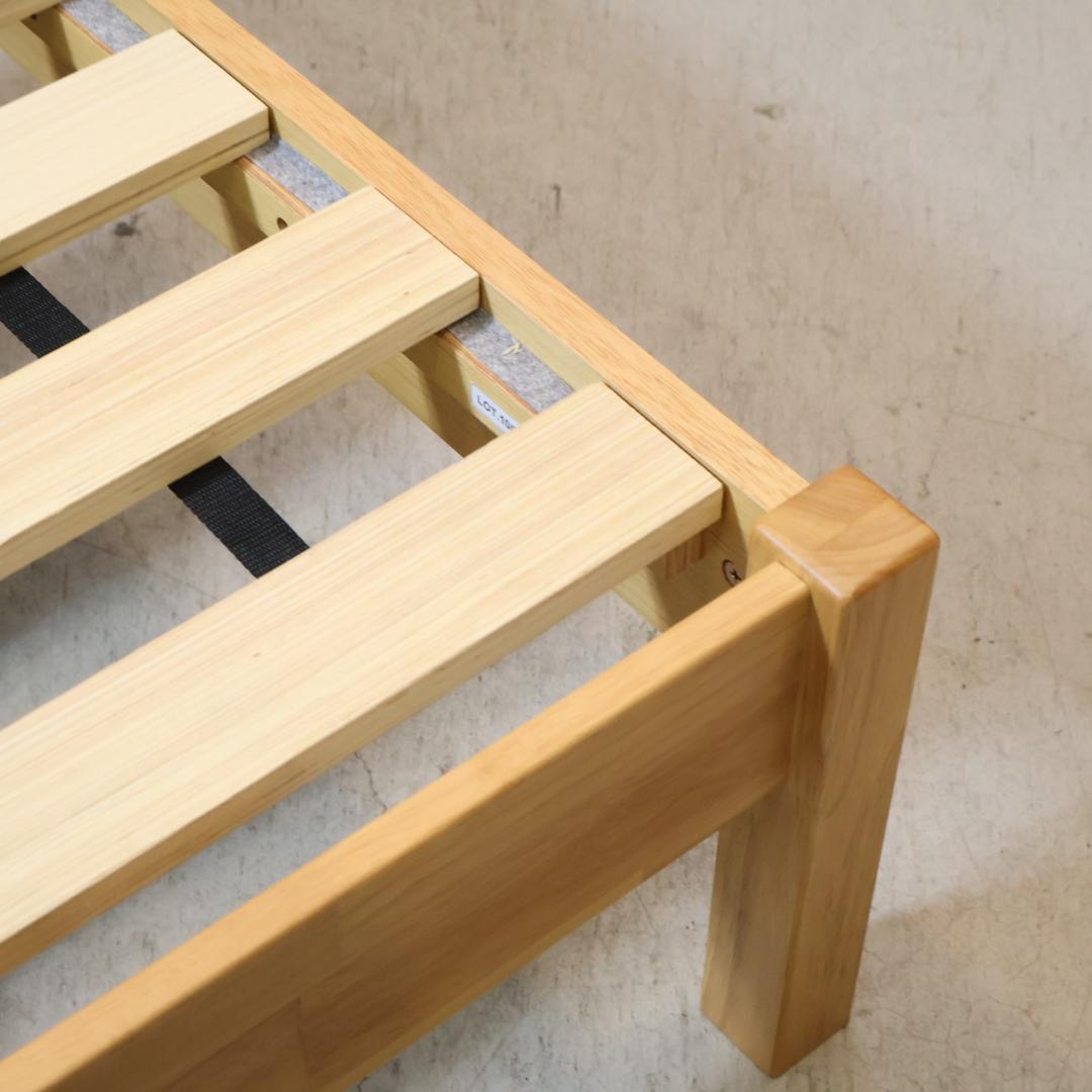 無印良品 MUJI 木製ベッド セミダブルベッドフレーム ラバーウッド材 ベッド