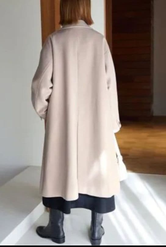 みーこ様　スローブイエナ ECO WOOL ダブルブレストコート 36 ベージュ