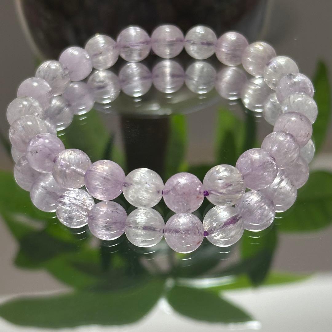 グレード高【高品質】クンツァイト シラー 美しい 天然石 ブレスレット 8mm