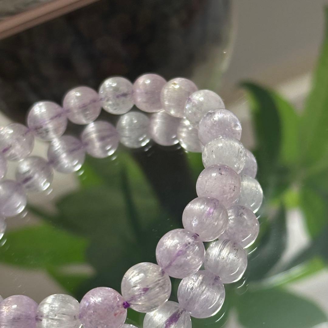 グレード高【高品質】クンツァイト シラー 美しい 天然石 ブレスレット 8mm