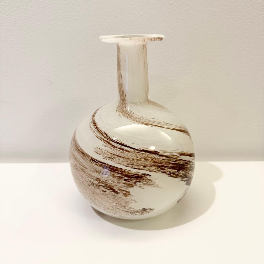 ヴィンテージ　マーブル　フラワーベース　ALUM BAY GLASS