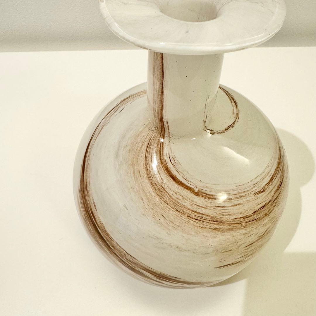 ヴィンテージ　マーブル　フラワーベース　ALUM BAY GLASS