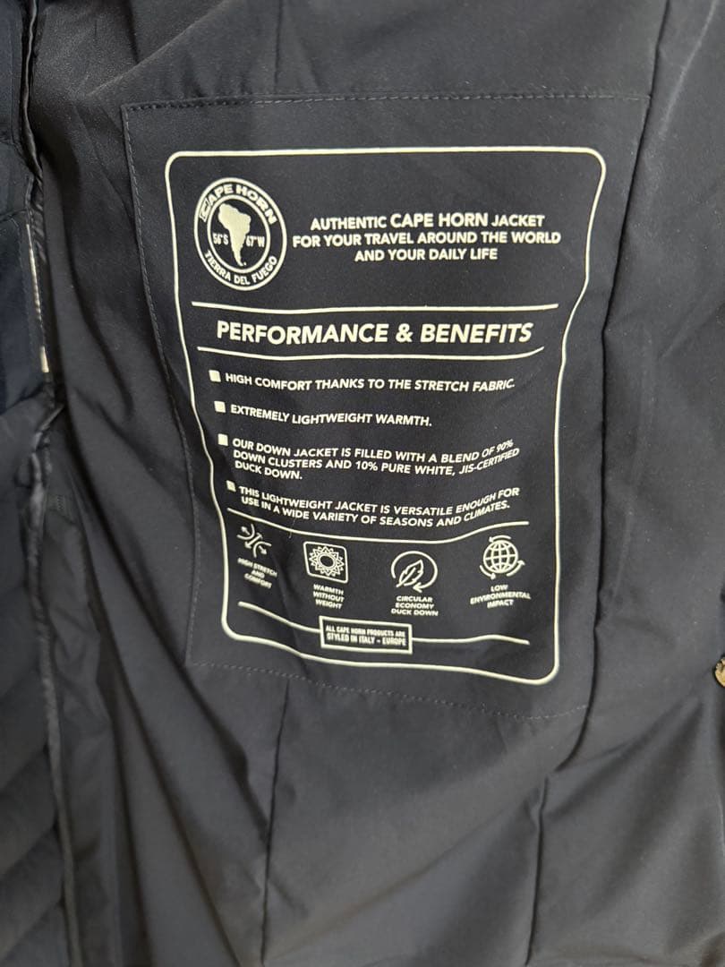 CAPE HORN CAFAYATE ケープホーン ダウンジャケット ネイビー