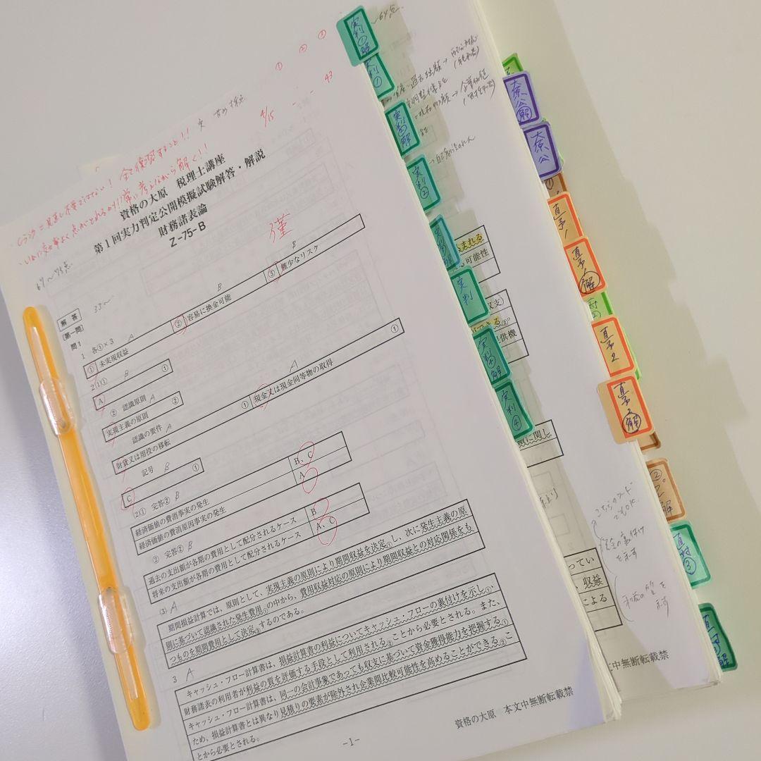 税理士試験 財務諸表論 直前対策セット