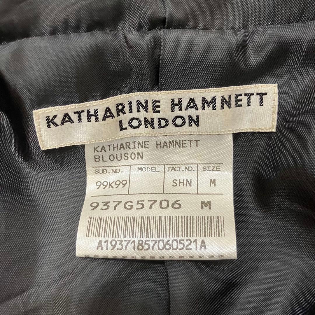 美品✨KATHARINE HAMNETT フーデッドレザージャケット 羊革