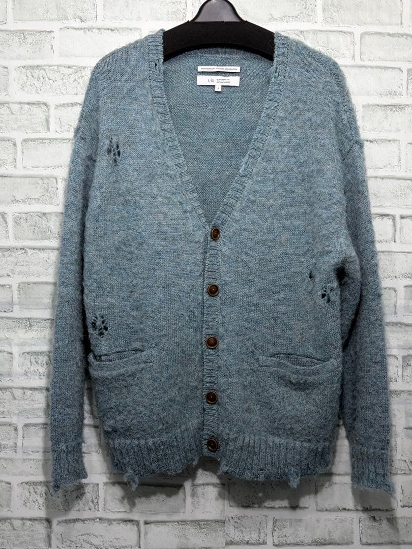 美品　24AW F/CE DISTRESSED KNIT CARDIGAN