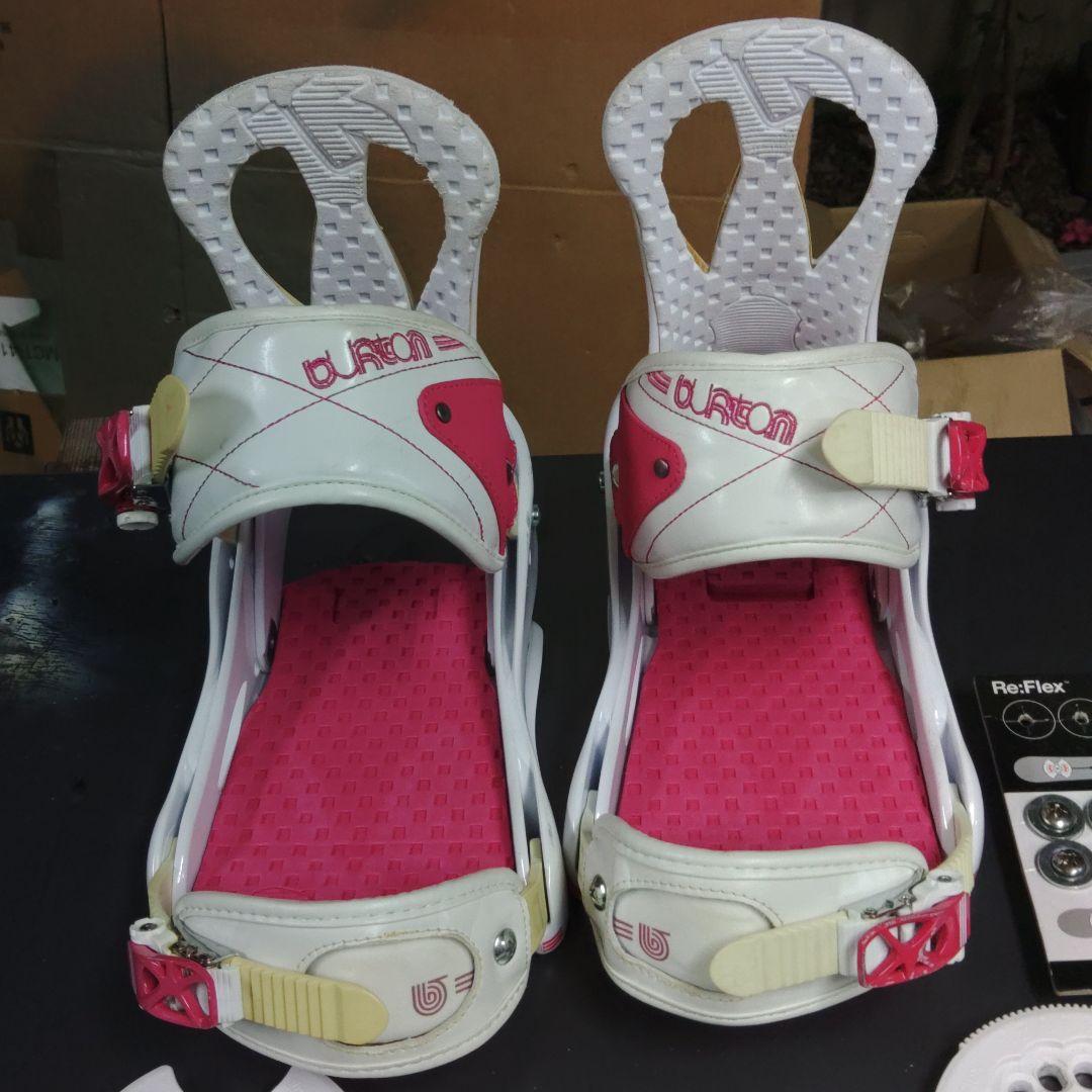 Burton Re:Flex レディース　ビンディング ホワイト/ピンク　Ｍ