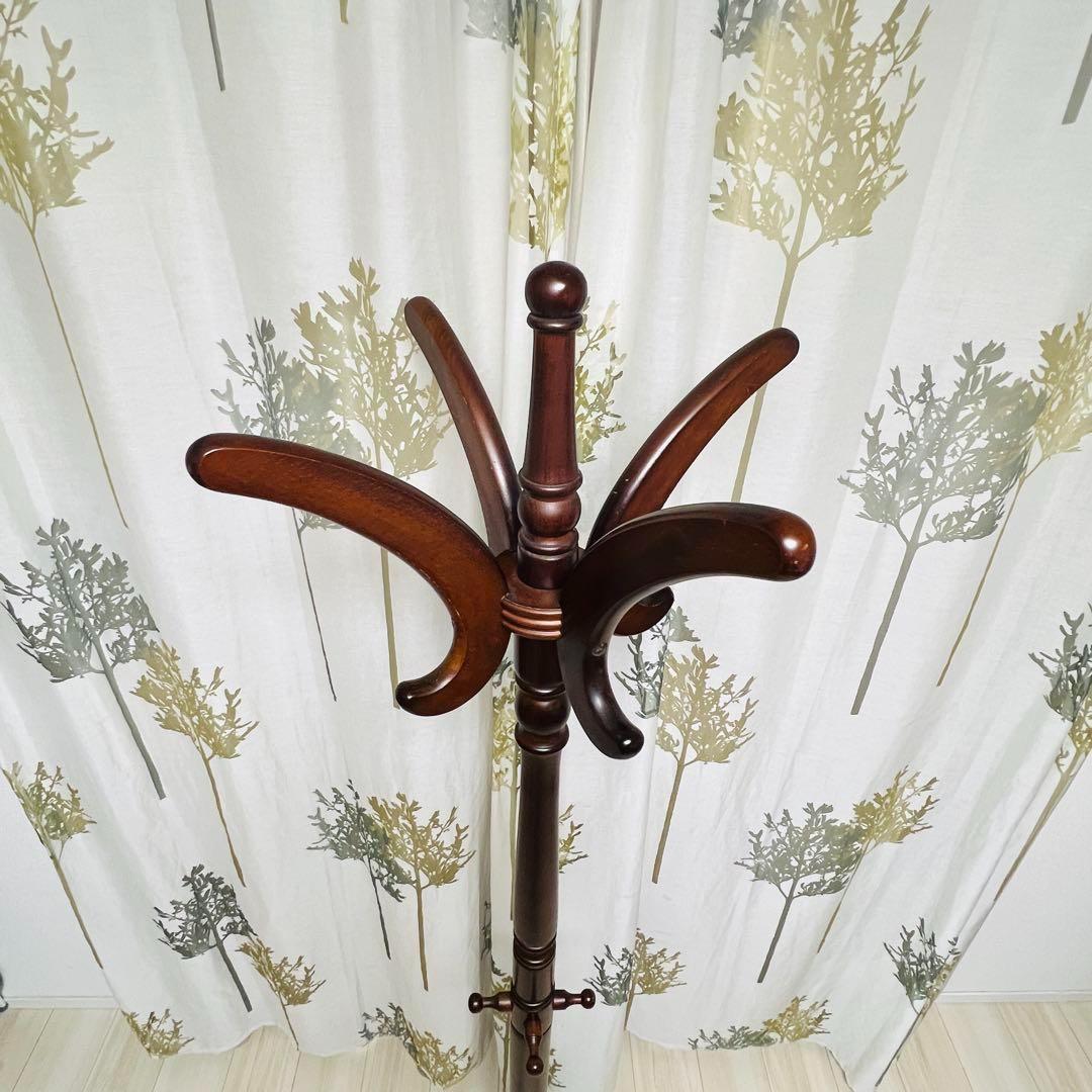 ニチハン　アンティーク　コートハンガー　ハンガーポール　木製