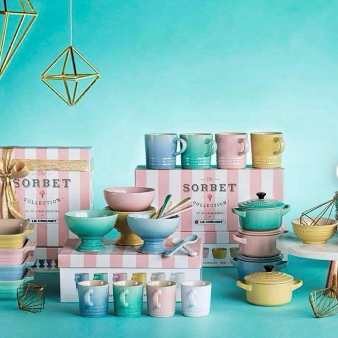 ♡人気ꕤ*ルクルーゼ　ソルベコレクション　フラワープレート 14cm パステル