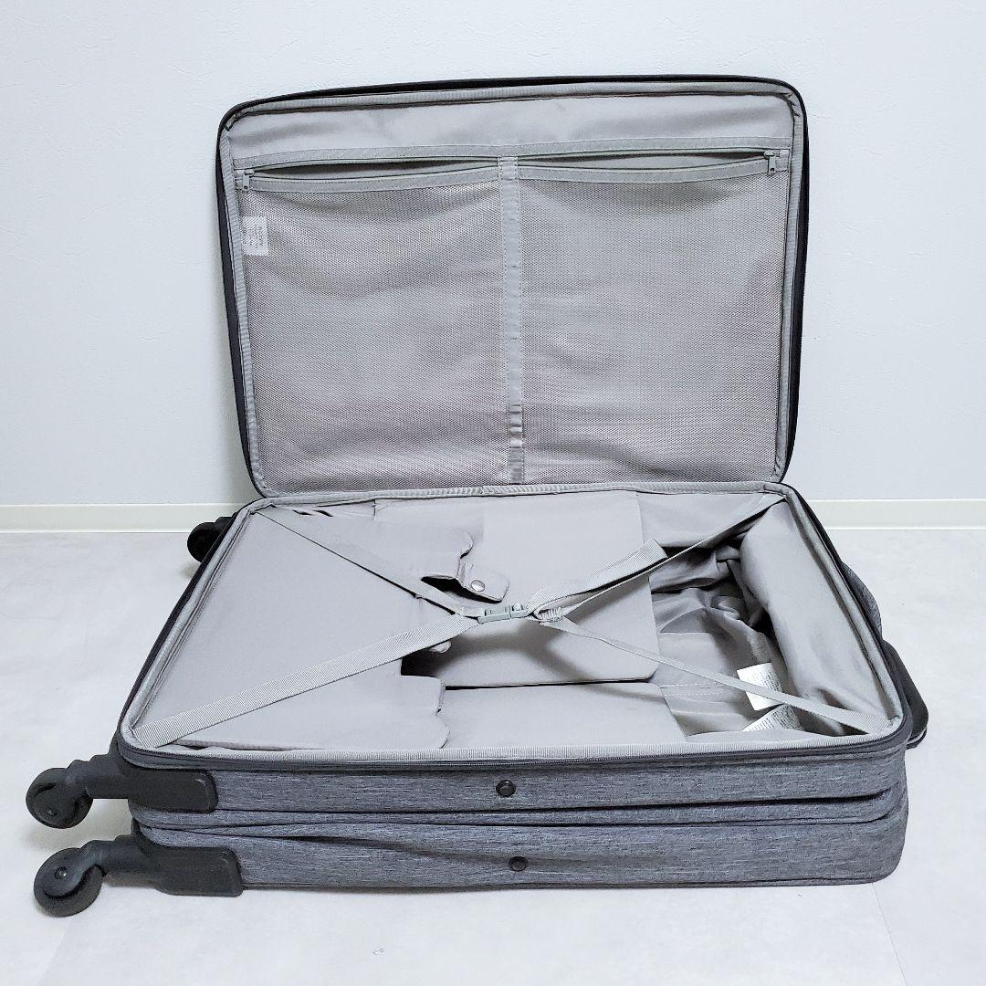 【廃盤品✨️希少】無印良品 半分の厚みで収納できるソフトキャリーケース 63L