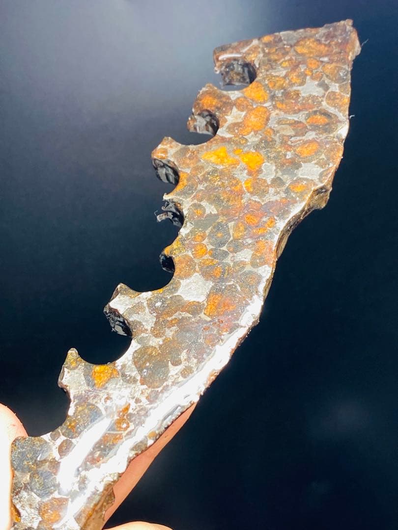 さいこ⭐︎鑑別書付き パラサイト隕石 200g 隕石 石鉄隕石 セリコ隕石