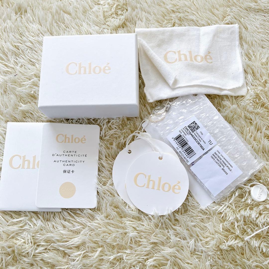 付属品完備✨クロエ 三つ折り財布 アルファベットレザー スモール トリフォールド