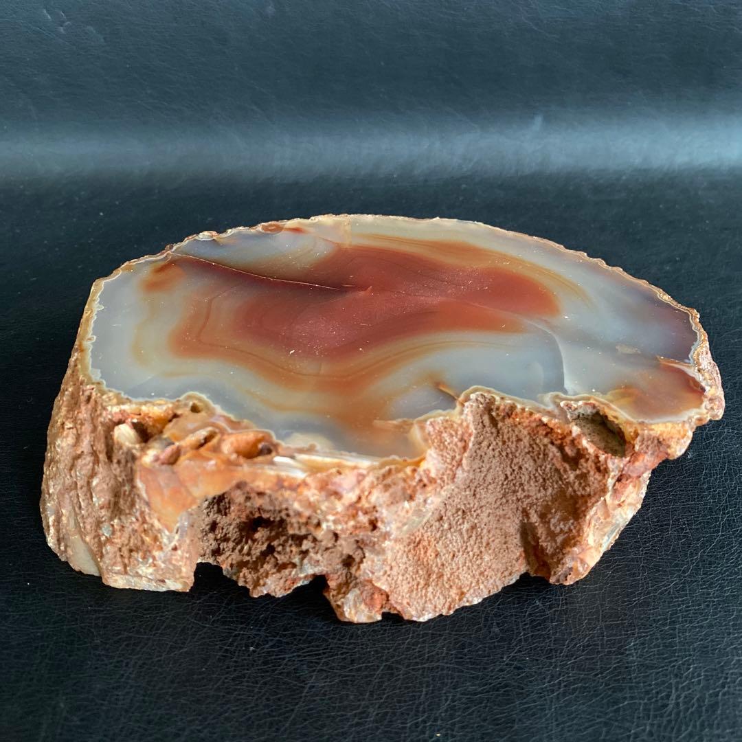 瑪瑙 断面 輪切り 原石 鑑賞石 飾り石 置物 メノウ　2点　まとめ売り