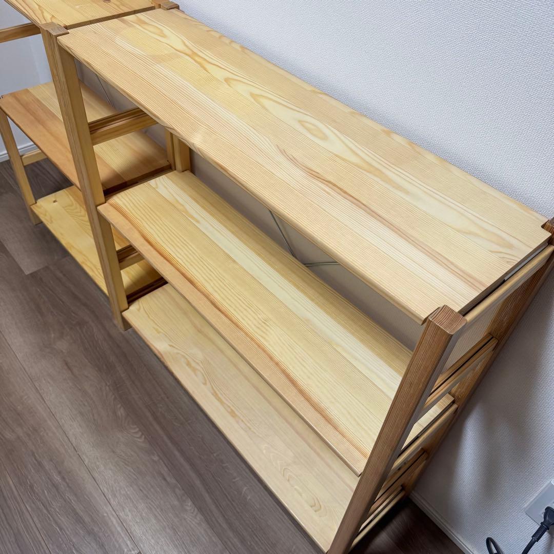 無印良品パイン材ユニットシェルフ奥行26cmタイプ・2台セット