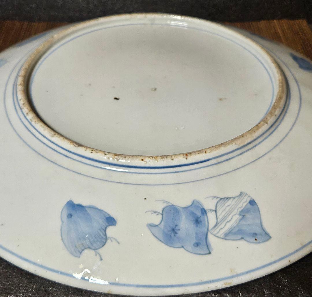 【名品❗】江戸末期～明治初期　古伊万里　金襴染錦　桜に雲錦大波市松文　最上作大皿