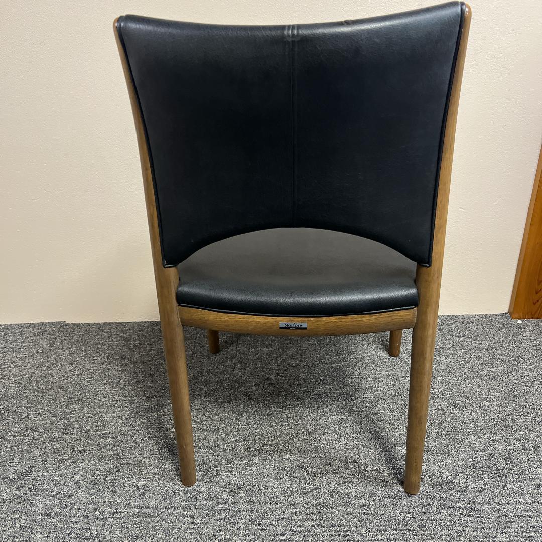 日進木工 Norfore ダイニングチェア オーク 本革 木製 椅子 北欧