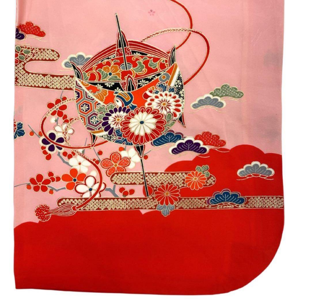 ◎mk-3395　女児　七五三　着物・襦袢セット　3才　　2-3